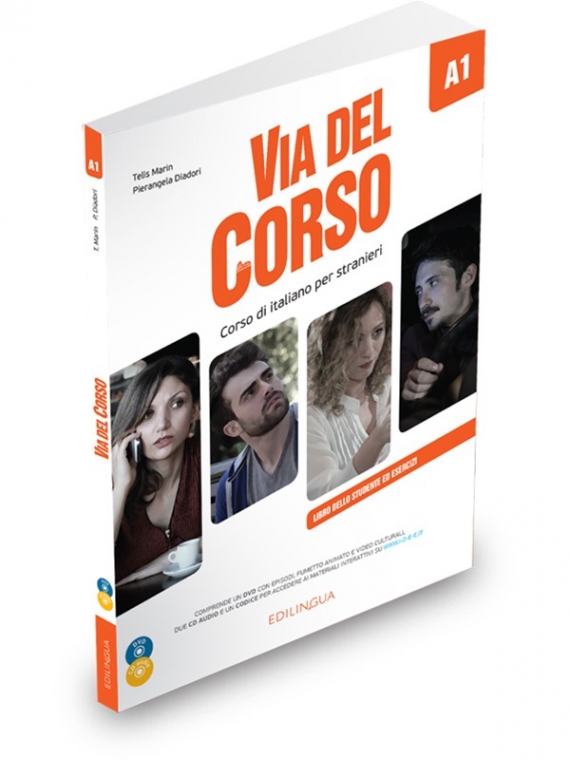 Camilleri Andrea Via del Corso: Libro dello studente ed esercizi + CD audio + DVD video. Livelli A1 