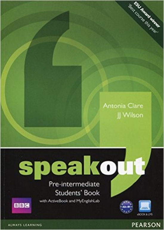 Antonia Clare and J.J. Wilson Speakout. Pre-Intermediate Student's Book / DVD / Active Book & MyLab 