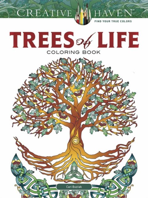 Buziak Cari Creative Haven Trees of Life Coloring Book 