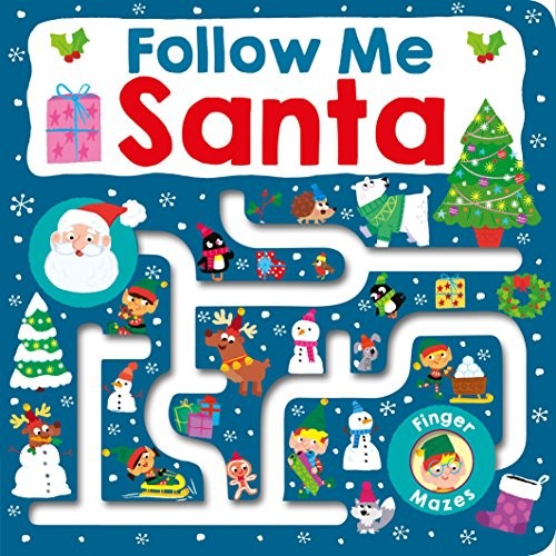 Priddy Roger Maze Book: Follow Me Santa 