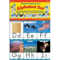 Scholastic Alphabet Set: 26 Ready-To-Display Letter Cards with Fabulous Photos of Important American Symbols and Places 
